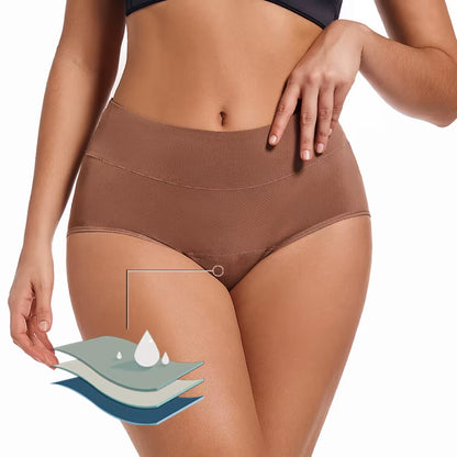 3-Layer Leakproof Menstrual Panties Icysilk Incontinence Breathable Sport Briefs Period Light Flow Quicky Dry Women Underwear