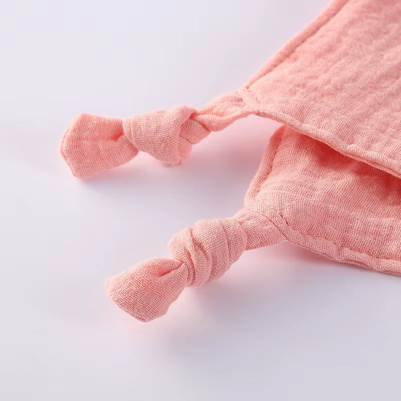 Baby Cotton Muslin Comfortable Blanket Cute Cat Doll for Infant Kids Sleep Appease Towel Children Rabbit Saliva Scarf