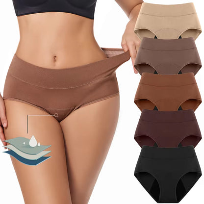 3-Layer Leakproof Menstrual Panties Icysilk Incontinence Breathable Sport Briefs Period Light Flow Quicky Dry Women Underwear