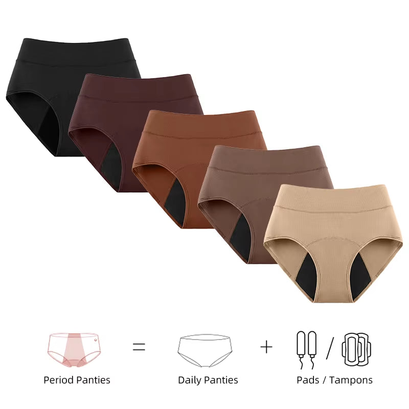 3-Layer Leakproof Menstrual Panties Icysilk Incontinence Breathable Sport Briefs Period Light Flow Quicky Dry Women Underwear